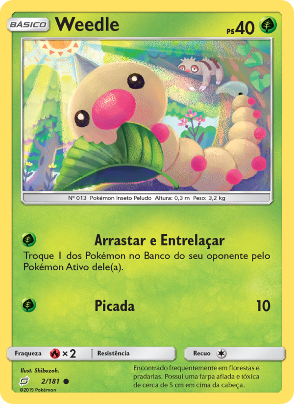 Weedle 2 — União de Aliados (Portuguese Pokémon TCG card)