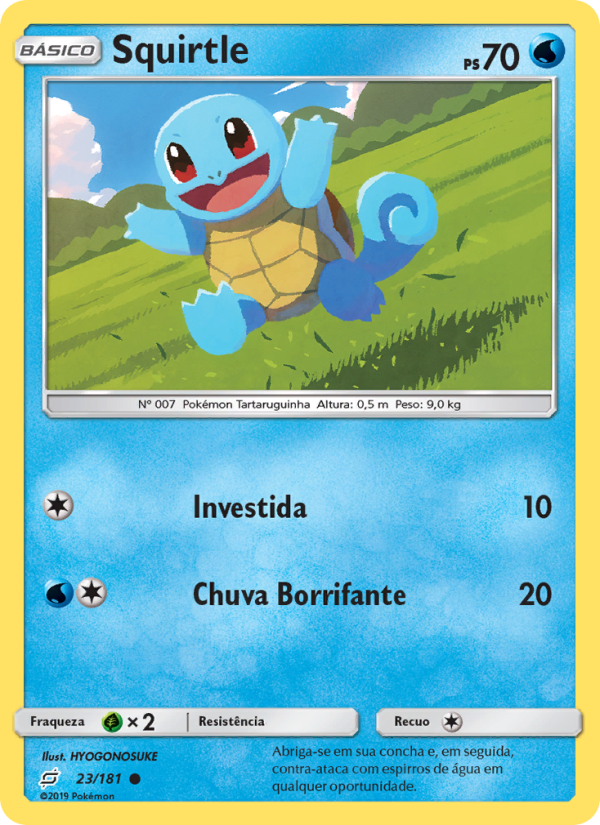 Squirtle 23 — União de Aliados (Portuguese Pokémon TCG card)