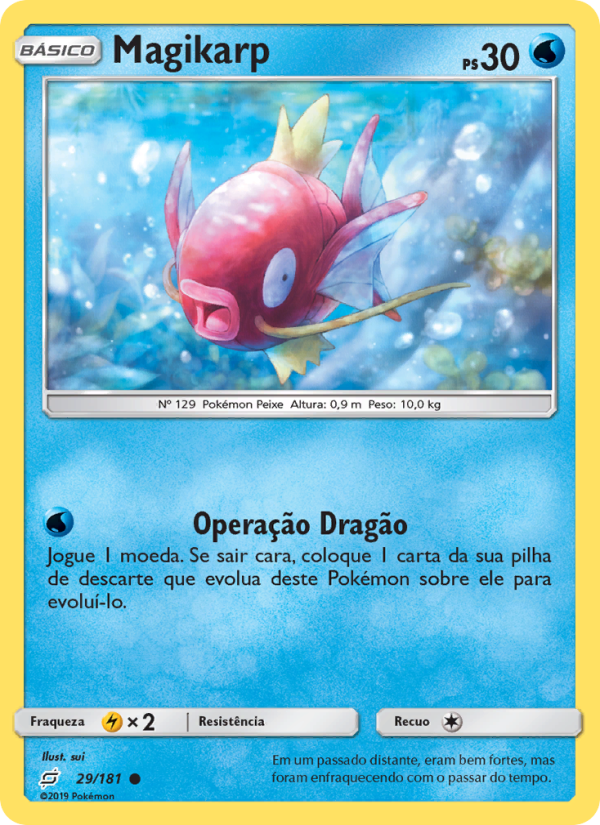 Magikarp 29 — União de Aliados (Portuguese Pokémon TCG card)