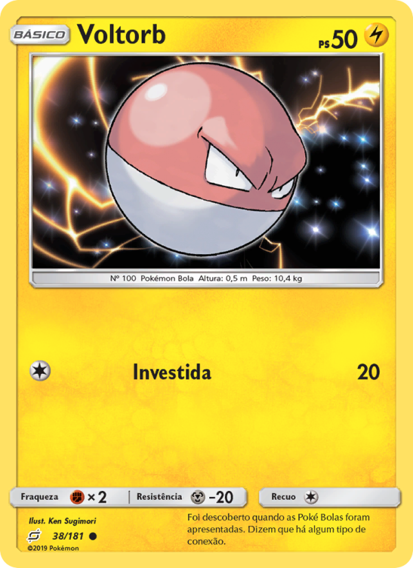Voltorb 38 — União de Aliados (Portuguese Pokémon TCG card)