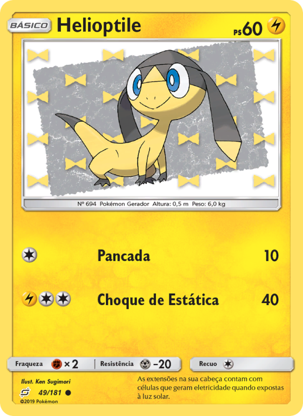 Helioptile 49 — União de Aliados (Portuguese Pokémon TCG card)