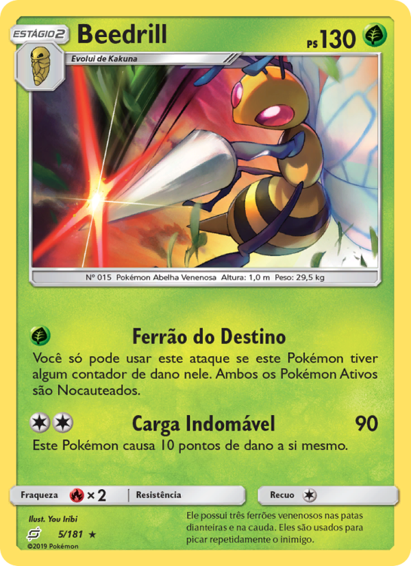 Beedrill 5 — União de Aliados (Portuguese Pokémon TCG card)
