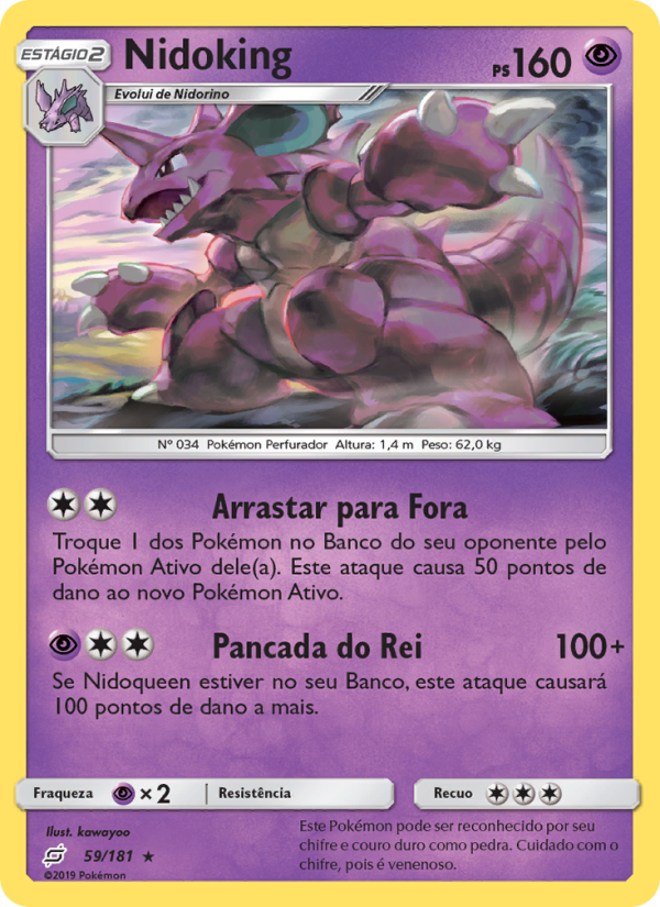 Nidoking 59 — União de Aliados (Portuguese Pokémon TCG card)