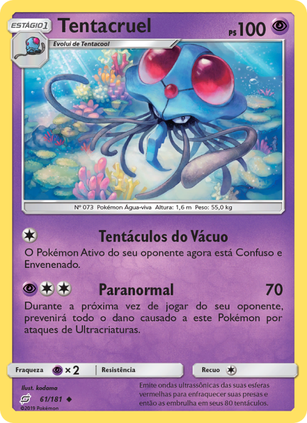 Tentacruel 61 — União de Aliados (Portuguese Pokémon TCG card)