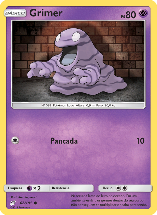 Grimer 62 — Team Up (Portuguese Pokémon TCG card)