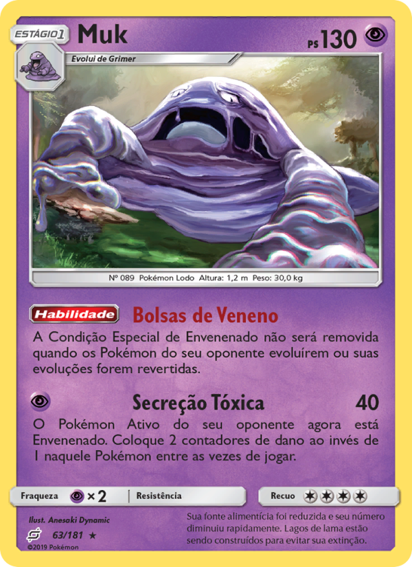 Muk 63 — Team Up (Portuguese Pokémon TCG card)