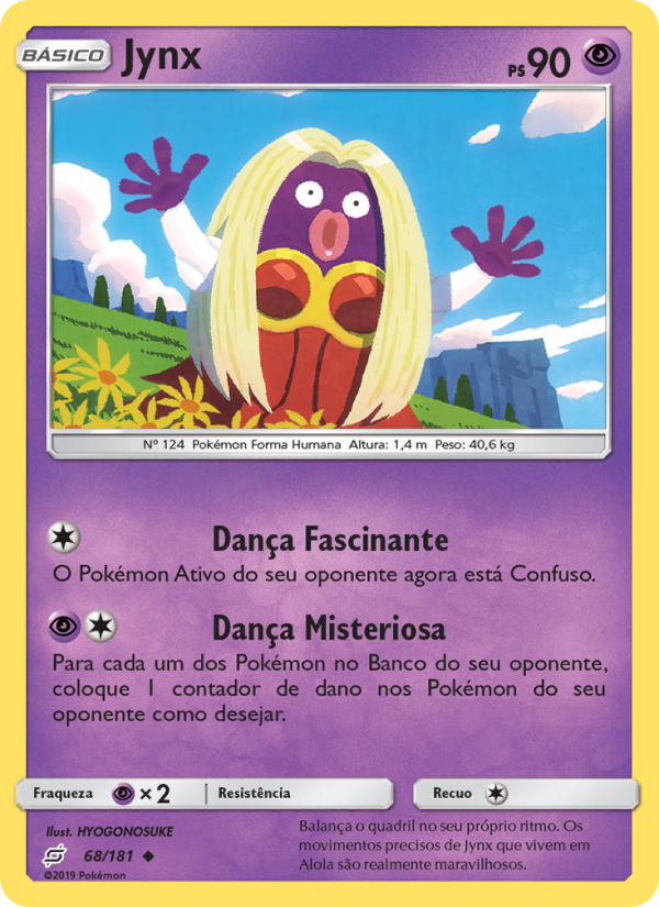 Jynx 68 — União de Aliados (Portuguese Pokémon TCG card)
