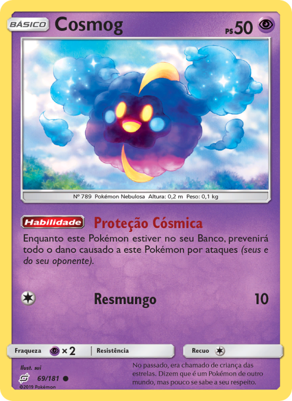 Cosmog 69 — União de Aliados (Portuguese Pokémon TCG card)