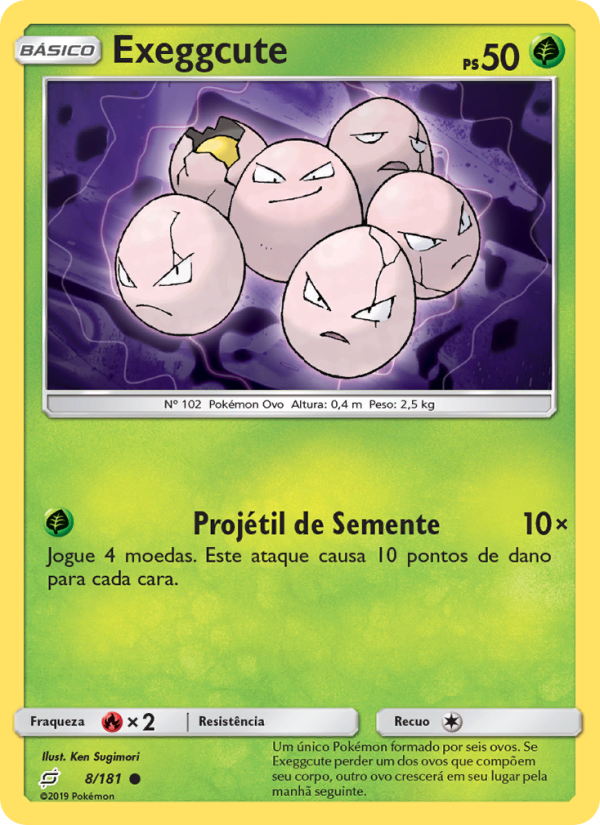 Exeggcute 8 — União de Aliados (Portuguese Pokémon TCG card)