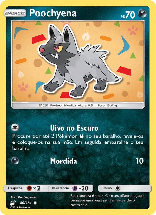 Poochyena 86 — União de Aliados (Portuguese Pokémon TCG card)