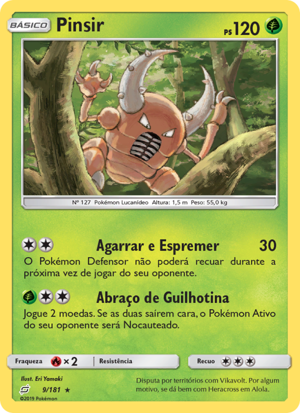 Pinsir 9 — União de Aliados (Portuguese Pokémon TCG card)