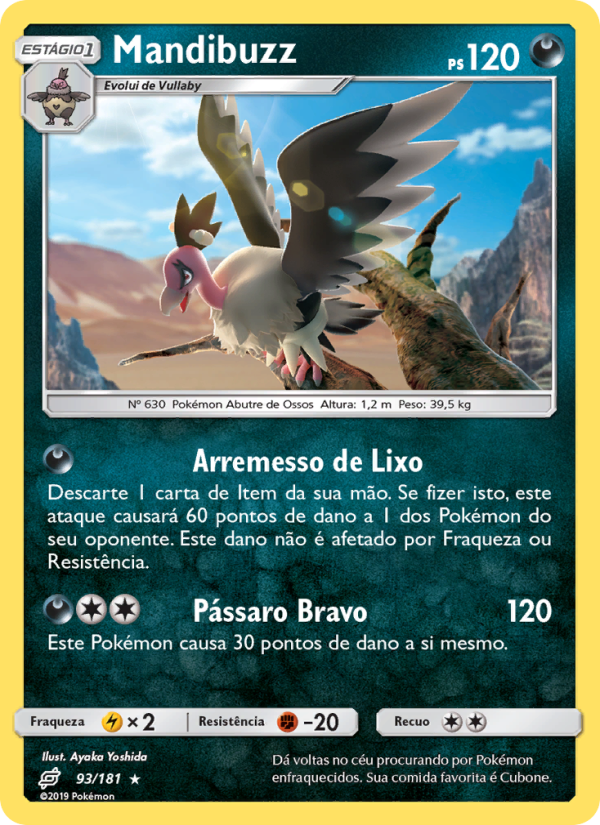 Mandibuzz 93 — União de Aliados (Portuguese Pokémon TCG card)