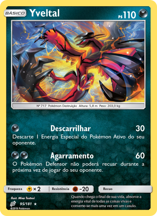Yveltal 95 — União de Aliados (Portuguese Pokémon TCG card)