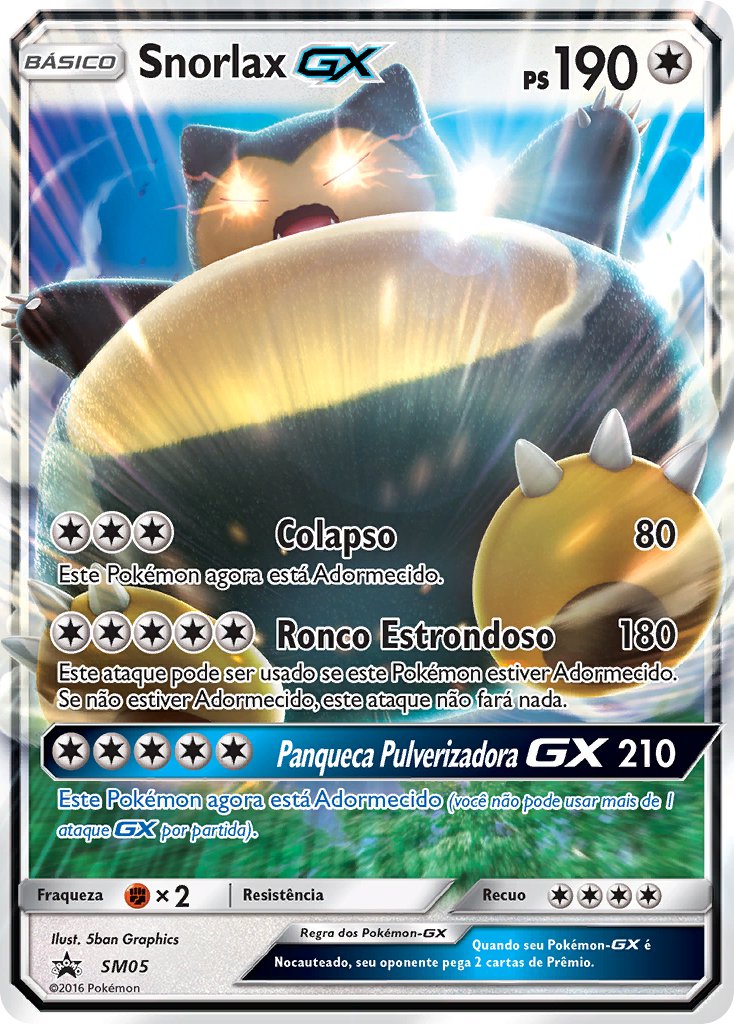 Snorlax GX SM05 — Sun & Moon Promos (Portuguese Pokémon TCG card)