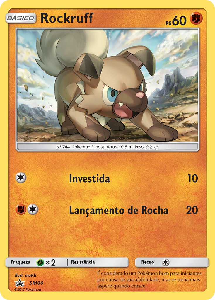Rockruff SM06 — Sun & Moon Promos (Portuguese Pokémon TCG card)