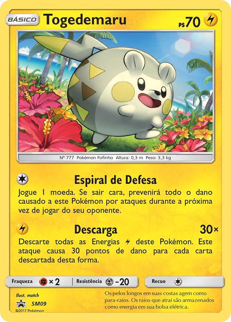 Togedemaru SM09 — Sun & Moon Promos (Portuguese Pokémon TCG card)