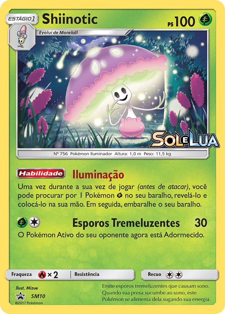 Shiinotic SM10 — Sun & Moon Promos (Portuguese Pokémon TCG card)