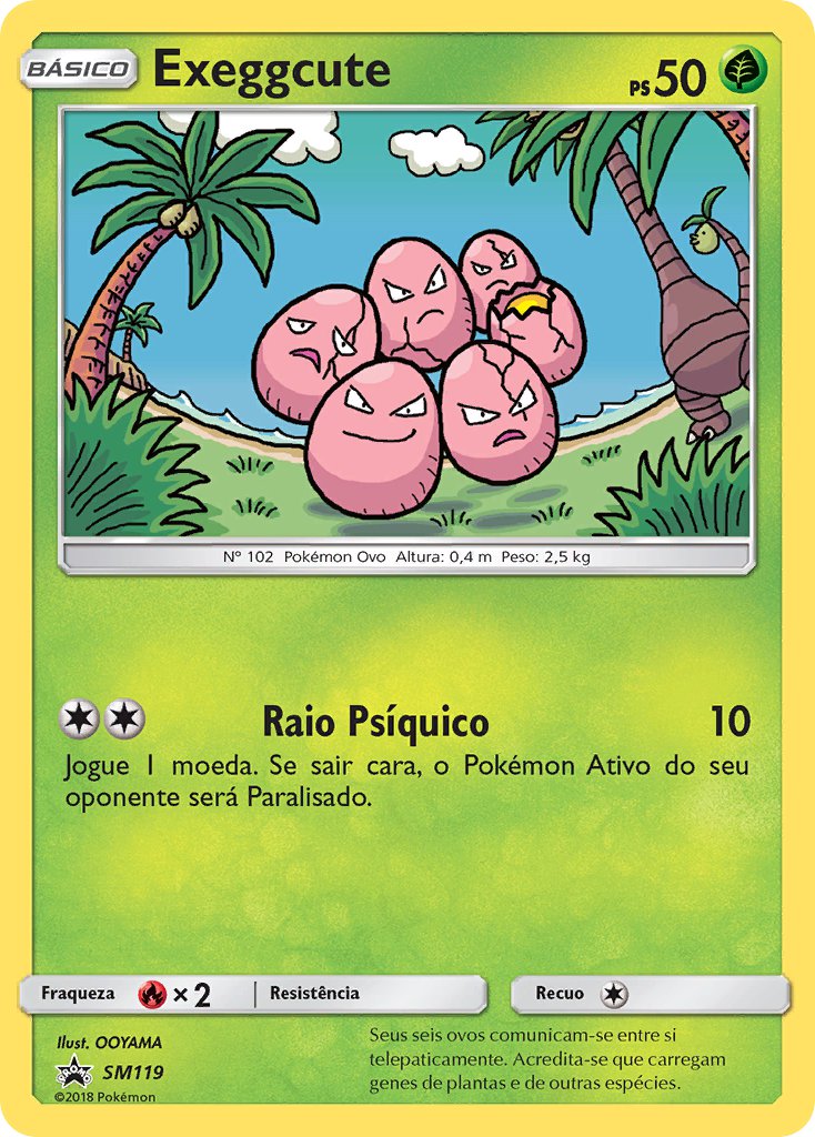Exeggcute SM119 — Sun & Moon Promos (Portuguese Pokémon TCG card)