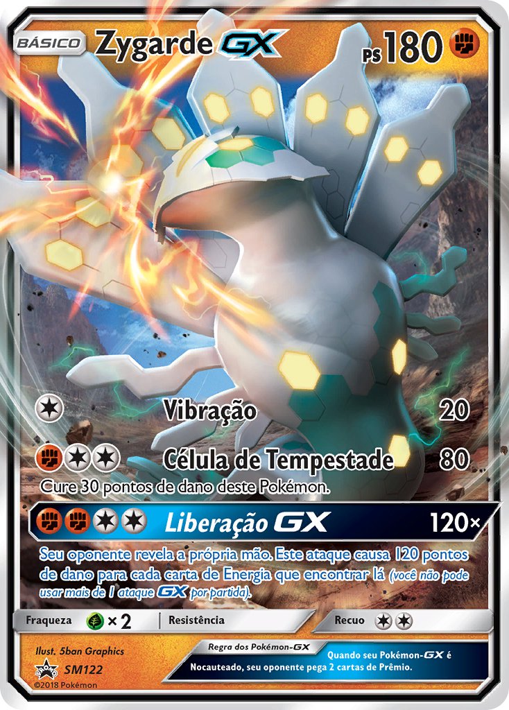 Zygarde GX SM122 — Sun & Moon Promos (Portuguese Pokémon TCG card)