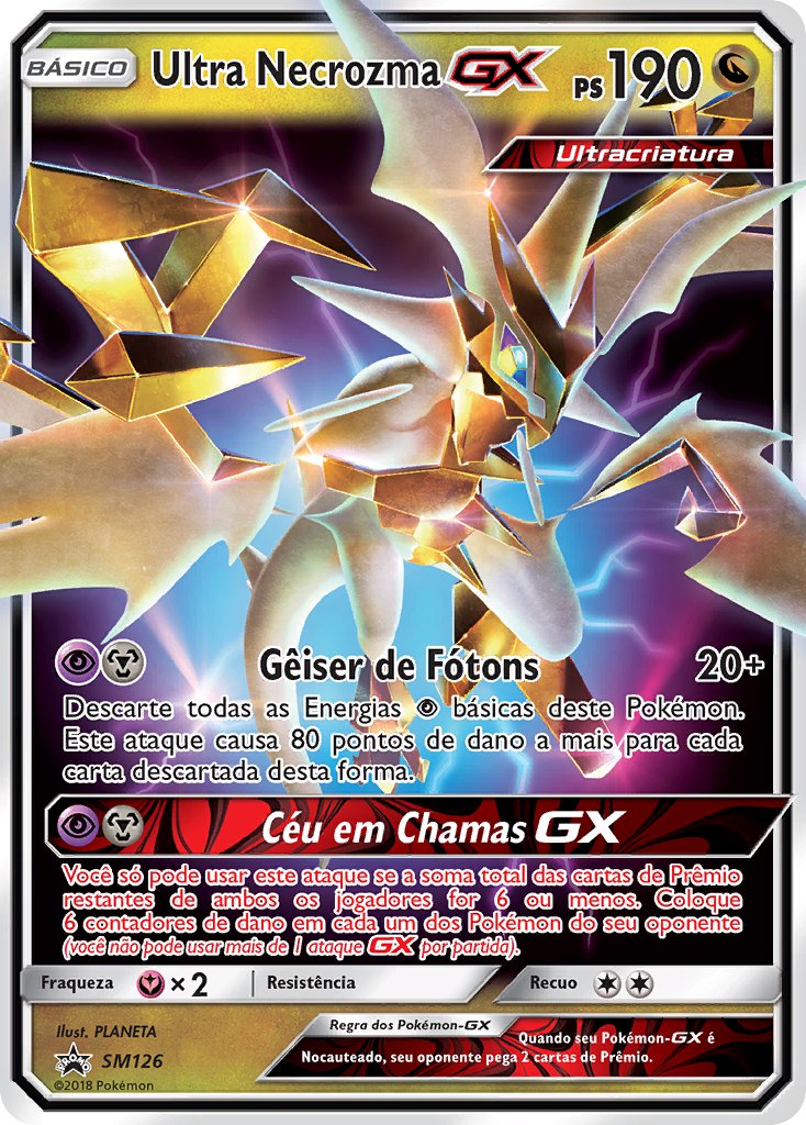 Ultra Necrozma GX SM126 — Sun & Moon Promos (Portuguese Pokémon TCG card)