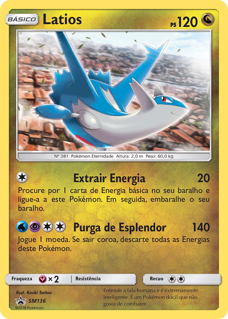 Latios SM136 — Sun & Moon Promos (Portuguese Pokémon TCG card)