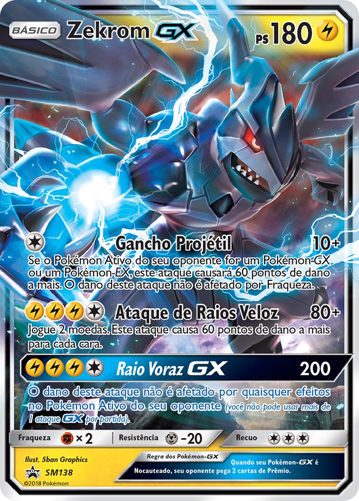 Zekrom GX SM138 — Sun & Moon Promos (Portuguese Pokémon TCG card)
