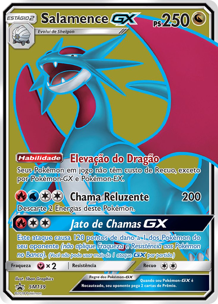 Salamence GX SM139 — Sun & Moon Promos (Portuguese Pokémon TCG card)