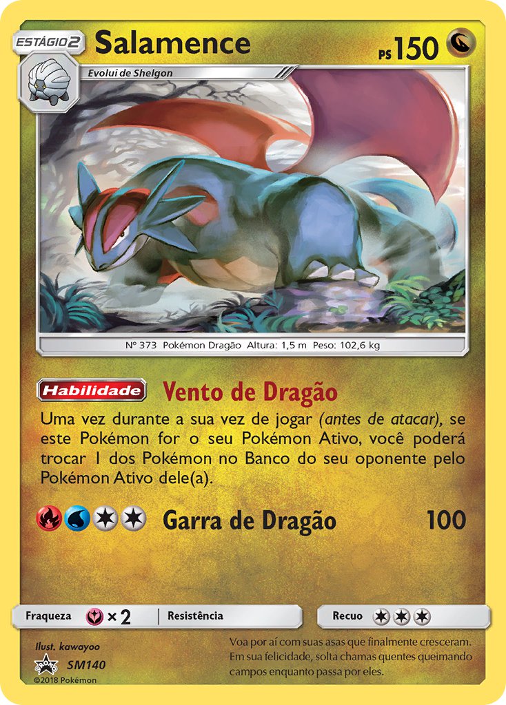 Salamence SM140 — Sun & Moon Promos (Portuguese Pokémon TCG card)