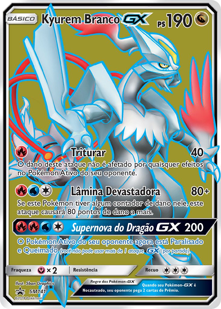 Kyurem Branco GX SM141 — Sun & Moon Promos (Portuguese Pokémon TCG card)