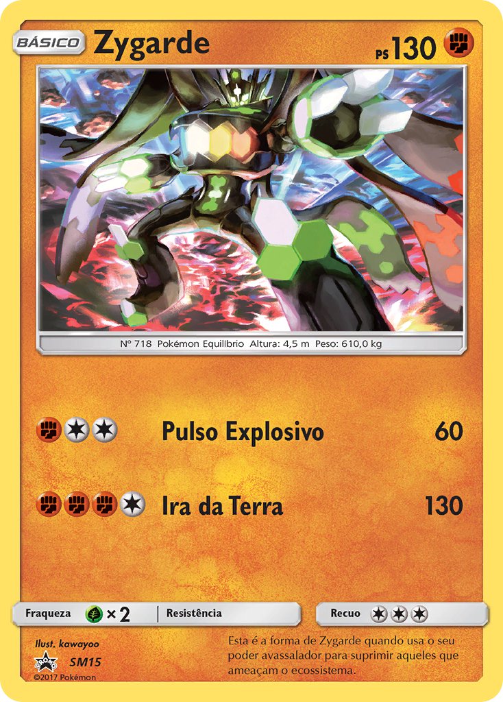 Zygarde SM15 — Sun & Moon Promos (Portuguese Pokémon TCG card)