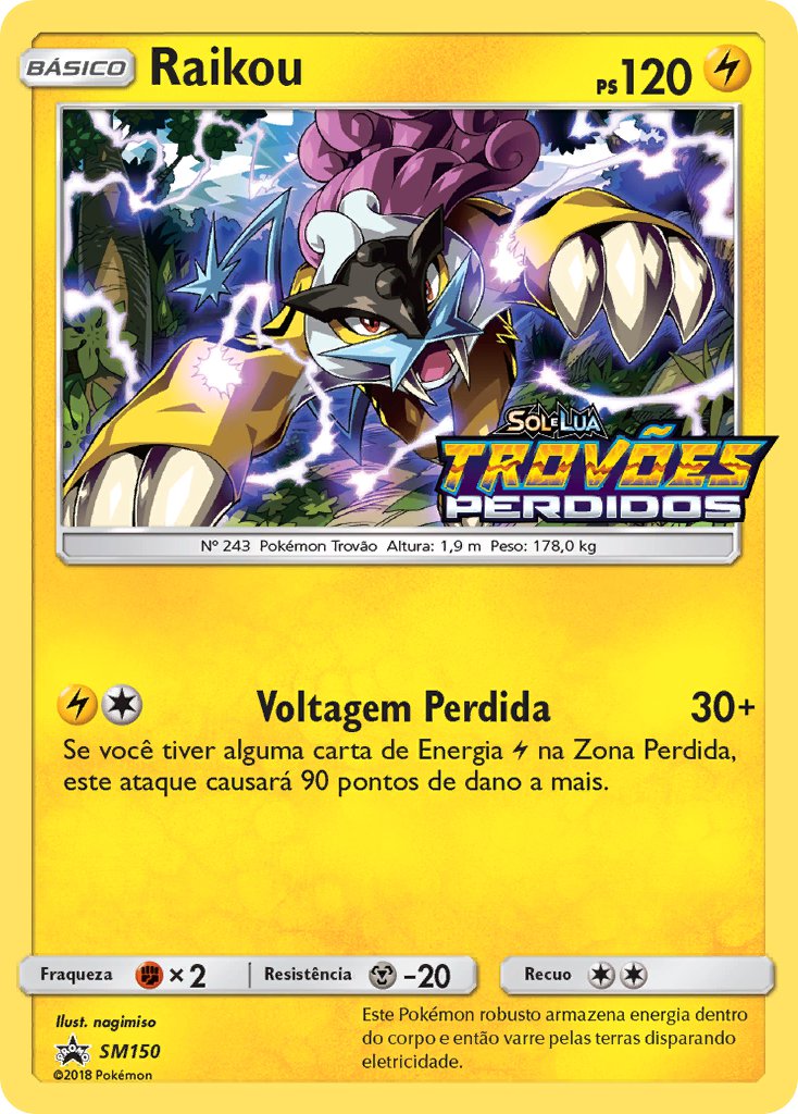 Raikou SM150 — Sun & Moon Promos (Portuguese Pokémon TCG card)
