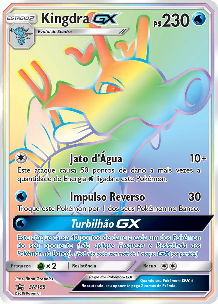 Kingdra GX SM155 — Sun & Moon Promos (Portuguese Pokémon TCG card)