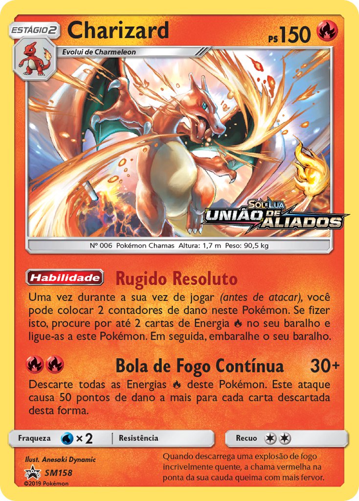 Charizard SM158 — Sun & Moon Promos (Portuguese Pokémon TCG card)