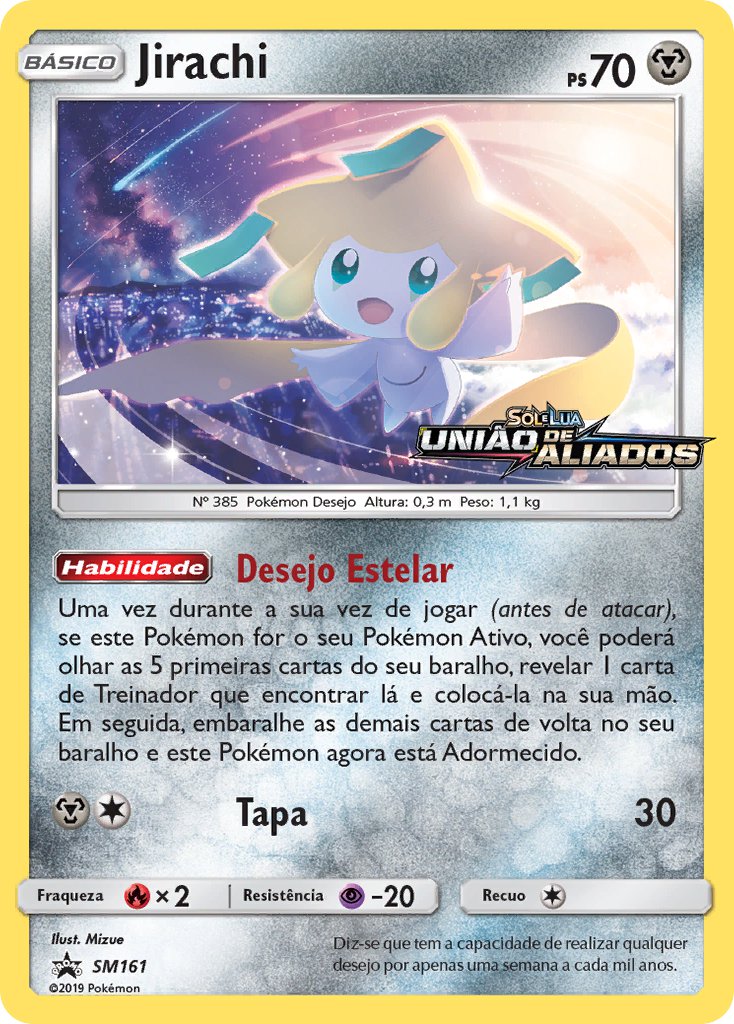 Jirachi SM161 — Sun & Moon Promos (Portuguese Pokémon TCG card)