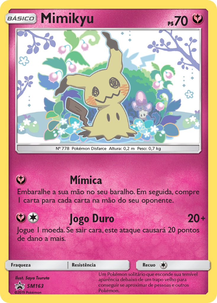 Mimikyu SM163 — Sun & Moon Promos (Portuguese Pokémon TCG card)
