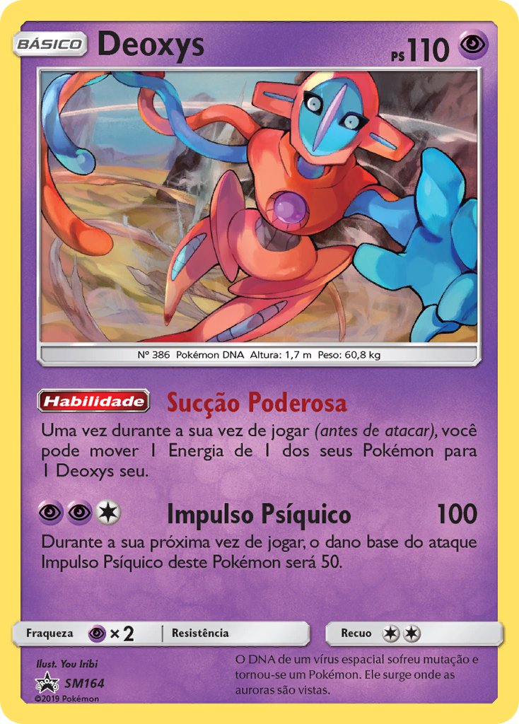 Deoxys SM164 — Sun & Moon Promos (Portuguese Pokémon TCG card)