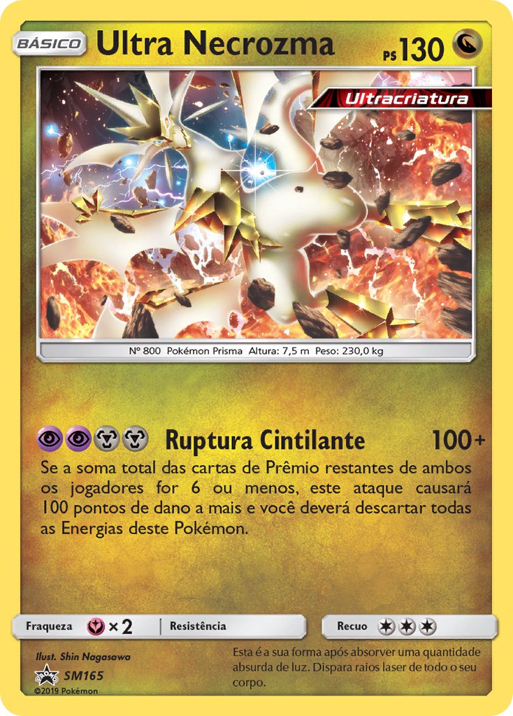 Ultra Necrozma SM165 — Sun & Moon Promos (Portuguese Pokémon TCG card)