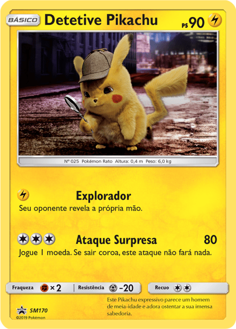 Detective Pikachu SM170 — Sun & Moon Promos (Portuguese Pokémon TCG card)