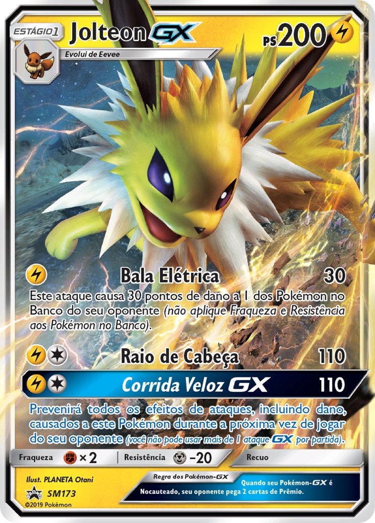 Jolteon GX SM173 — Sun & Moon Promos (Portuguese Pokémon TCG card)