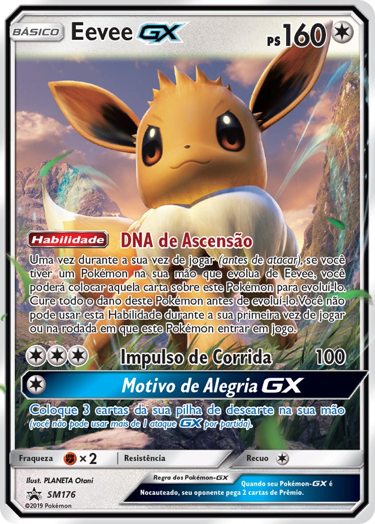 Eevee GX SM176 — Sun & Moon Promos (Portuguese Pokémon TCG card)