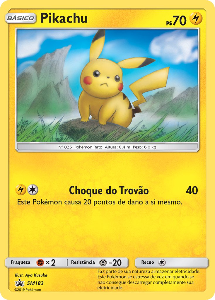 Pikachu SM183 — Sun & Moon Promos (Portuguese Pokémon TCG card)