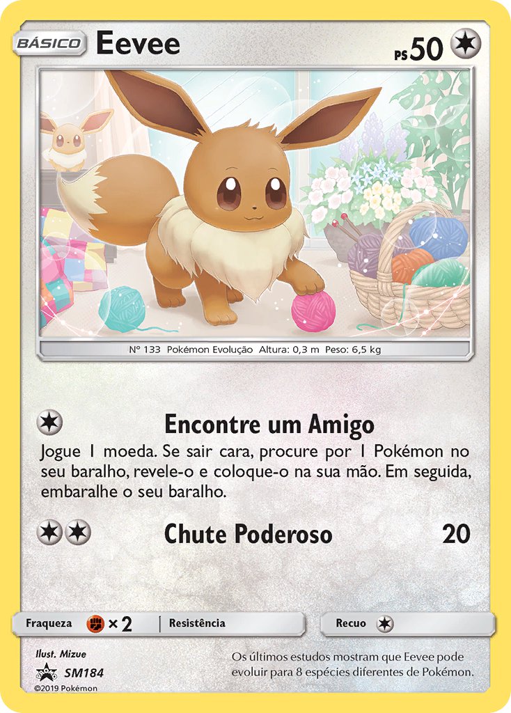 Eevee SM184 — Sun & Moon Promos (Portuguese Pokémon TCG card)
