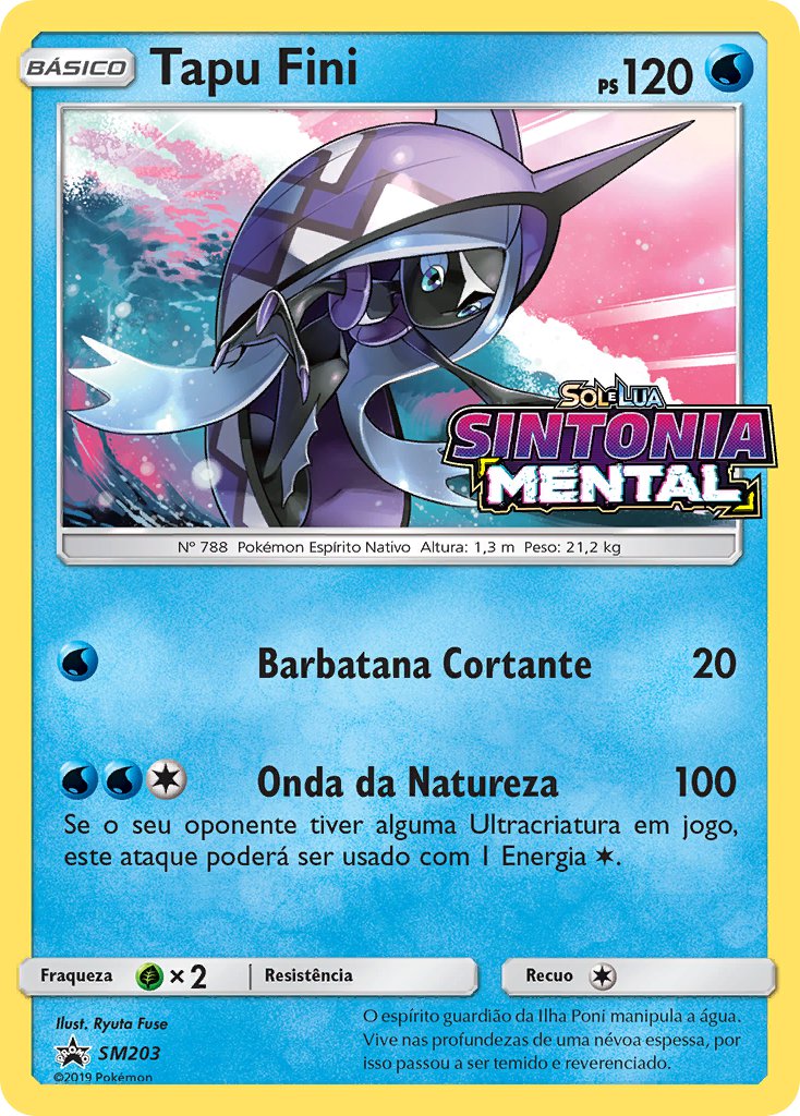 Tapu Fini SM203 — Sun & Moon Promos (Portuguese Pokémon TCG card)