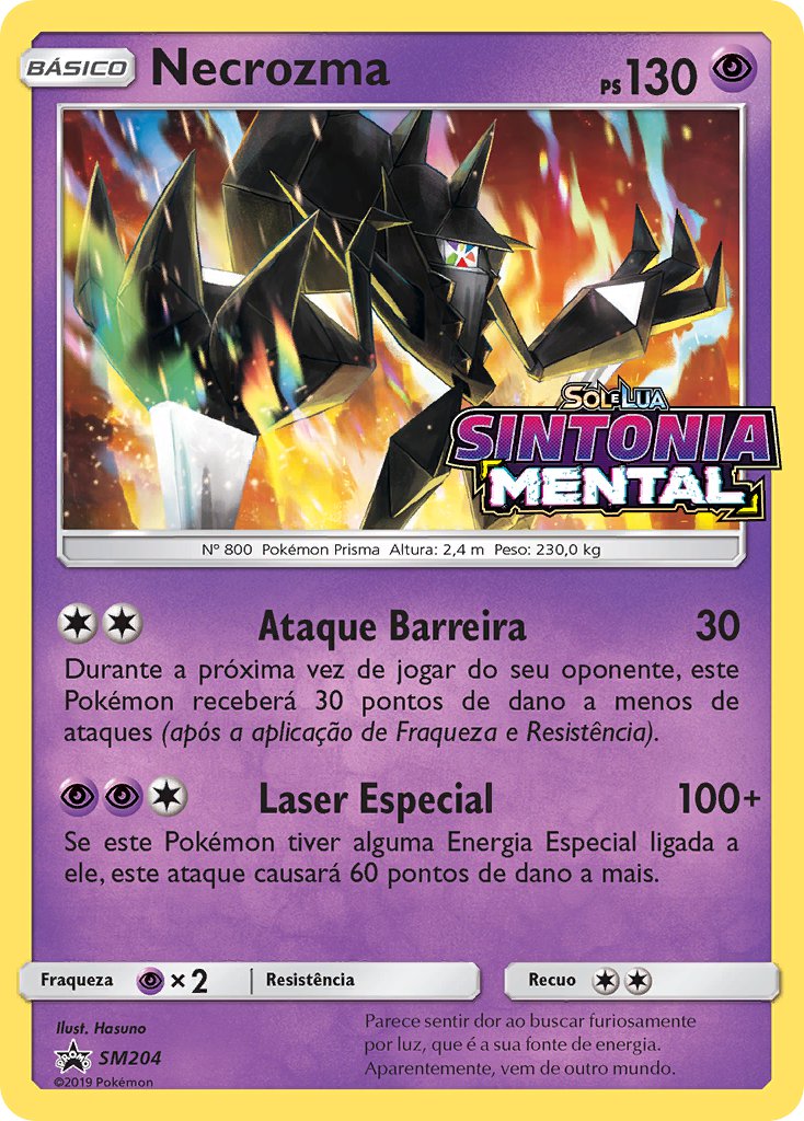 Necrozma SM204 — Sun & Moon Promos (Portuguese Pokémon TCG card)