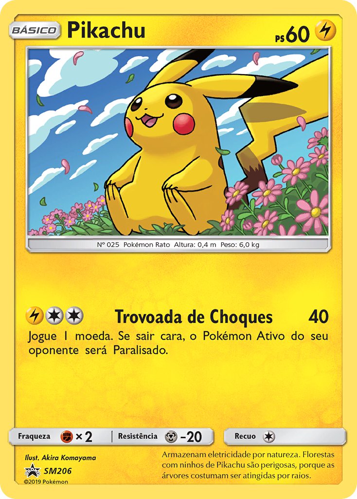 Pikachu SM206 — Sun & Moon Promos (Portuguese Pokémon TCG card)