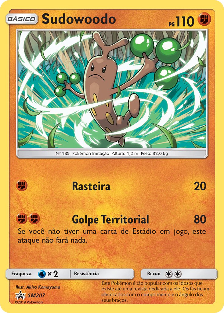 Sudowoodo SM207 — Sun & Moon Promos (Portuguese Pokémon TCG card)