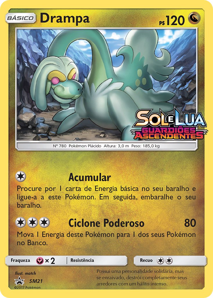 Drampa SM21 — Sun & Moon Promos (Portuguese Pokémon TCG card)