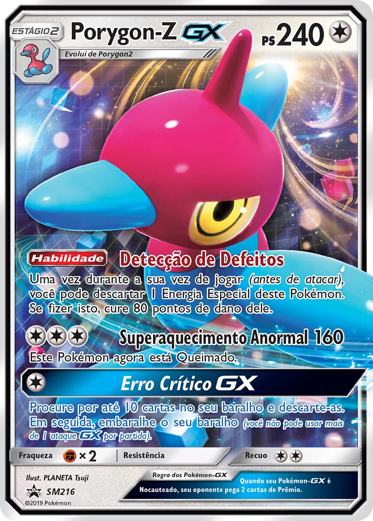 Porygon-Z GX SM216 — Sun & Moon Promos (Portuguese Pokémon TCG card)