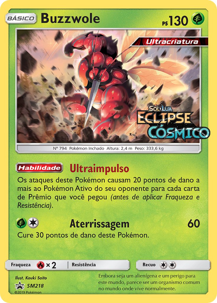 Buzzwole SM218 — Sun & Moon Promos (Portuguese Pokémon TCG card)