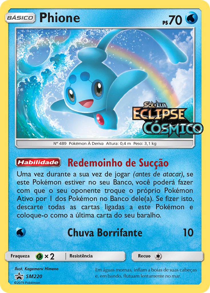 Phione SM220 — Sun & Moon Promos (Portuguese Pokémon TCG card)